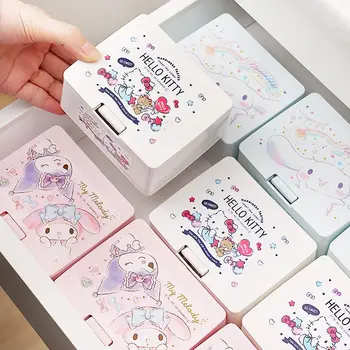 Anime Kawaii Figura Hello Kitty Cinnamoroll Mea Melodie De Pe Desktop Mini Cutie Depozitare Desene Animate Drăguț Apăsați Tip De Praf-Dovada Cutie De Moloz