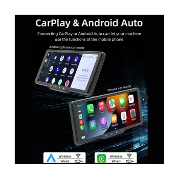 10.26 Inch Masina Atingeți Ecranul cu Butonul de Wireless CarPlay, Android Auto Radio Portabil Bluetooth MP5 Gazdă