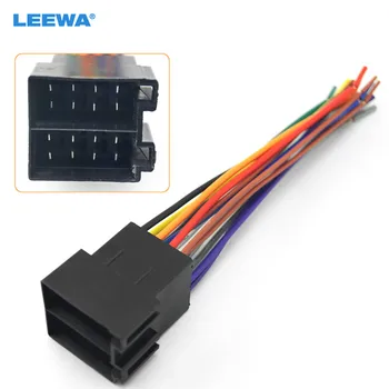 LEEWA Universal Masculin ISO Radio Fasciculului de Cabluri Adaptor Conector Auto Adaptor Priza Pentru Volkswagen/Citroen/Audi #CA1770