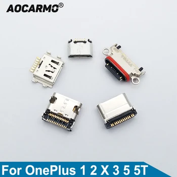 Aocarmo 5Pcs/Lot Incarcator USB Port de Încărcare Conector Dock Pentru OnePlus One 1 2 X 3 5 5T A0001 A2001 A3000 A5000 A5010
