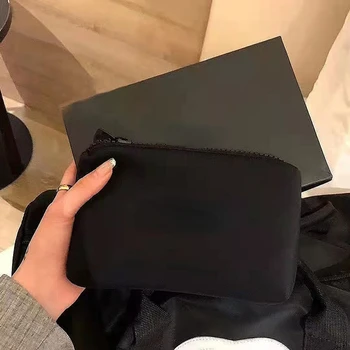 Scufundări negru material machiaj sac de Mână, sac de masa de toaleta sac de depozitare metoda de Ambalare cutie cadou