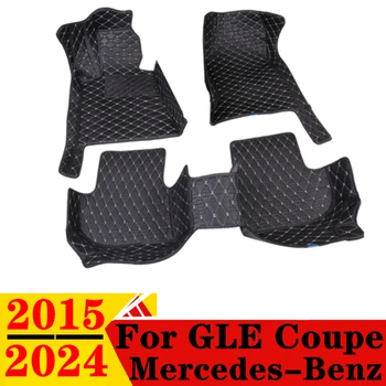 Auto Covorase Pentru Mercedes-Benz GLE Coupe 2015-24 Impermeabil din Piele se Potrivesc Personalizat Fata & Spate FloorLiner Acopere Piese Auto Mocheta