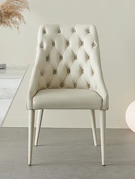 Italiană trage catarama art scaun de luat masa, de uz casnic machiaj, scaun, carte de birou și scaun, full piele, American modern designer de luat masa