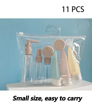 11pcs Sticla de Parfum Set Reîncărcabile Lotiunea Spray Sampon Duș Goale de Gel Lichid Tub de Îmbuteliere Recipient Accesorii pentru Călătorie