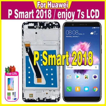Testat Pentru Huawei P Inteligente LCD FIG-LX1 LX2 LX3 FIG LA1 Display Touch Screen de Asamblare P Inteligente 2018 LCD Bucura 7S Ecran Înlocuire