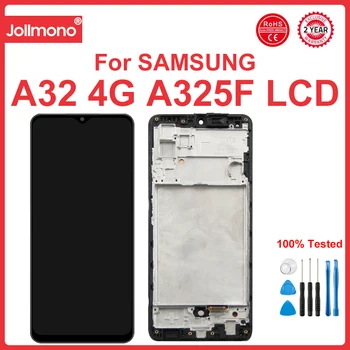 Super Amoled A32 Ecran pentru Samsung Galaxy A32 A325 A325F 325F/DS Display Lcd Ecran Tactil Digital cu Rama de Asamblare Piese