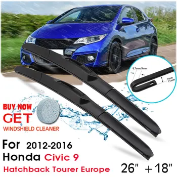 Masina Lamela Ferestrei Din Față, Parbriz Cauciuc Silicon Refill Ștergătoare Pentru Honda Civic 9 Hatchback Tourer Europa 2012-2016 26