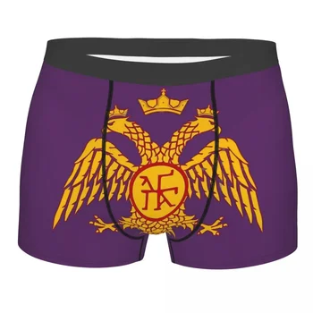 Bizantin Vultur Imperial Drapelul Național Chiloți Homme Chilotei Om Lenjerie De Imprimare Pantaloni Scurți Boxeri