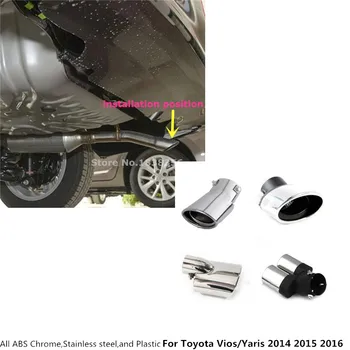 Pentru Toyota Vios/Yaris/Sedan 2014 2015 2016 Masina Toba Exterior Țeava de Capăt Priză Dedica Evacuare din Otel Inoxidabil Sfat Coada 1buc