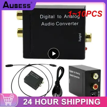 1~10BUC Analog la Digital Audio Convertor Analog-Fibră Optică, cablu Coaxial Semnalul ADC Spdif Stereo 3.5 MM Jack 2*RCA Amplificator