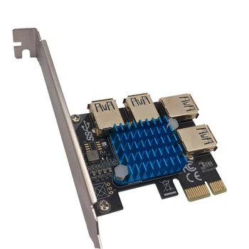 PCI-E 1 La 4 Portul PCI Express Riser Card / Pcie X1, X4, X8, X16 Sloturi GPU Coloană / USB 3.0 Multi-Card Adaptor Pentru Bitcoin