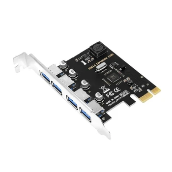 PCIE la USB 4 Port PCIExpress Adaptor Card PCIE3.0 Expansiune Converter Extender Bord pentru Desktop de Calculator