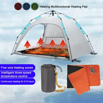 Încălzit Sac De Dormit Linie Încălzire Rapidă Corpul Mai Cald Pad Lavabil Portabil Camping Caldă Electric Incalzitor Cort Pătură