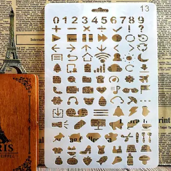 Engleză Alfabet Numărul DIY Album Șablon Desen de Măsurare Conducător Stencil Elaborarea Consumabile