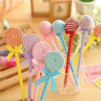 Noutatea Kawaii Bomboane, Pixuri De Culoare Forma De Minge Punct Lollipop Pix Drăguț Papetărie, Rechizite Școlare Papetărie Coreeană