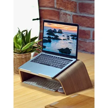 Notebook-suport Macbook suport pad crește desktop office suport de lemn, raft din lemn, suspendat de bază