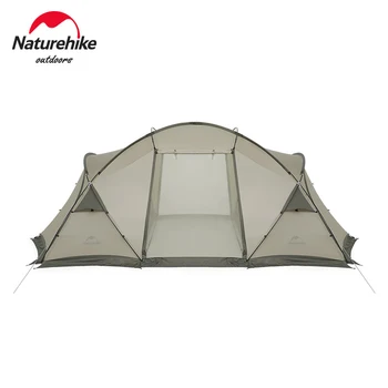 Naturehike Familie aer liber Camping Cort pentru 2-4 Persoane Strat Dublu 4-sezonul Modificat Tunel Dome Cort 2 camere Separate 1 Sala 15㎡