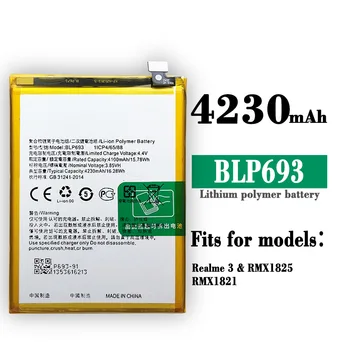 Noi 4230mAh BLP693 Baterie de Telefon Mobil Pentru Oppo Realme 3 3i RMX1825 RMX1821 de Înaltă Calitate Baterie Litiu
