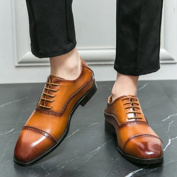 Toamna Rochie De Lux Pantofi Oxfords Barbati De Zi Cu Zi De Afaceri De Birou, Pantofi De Mens De Moda Mocasini Casual Piele Barbati Pantofi Platforma