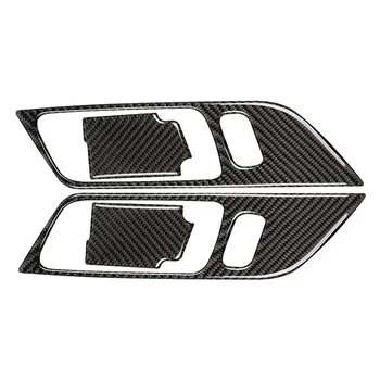 Fibra de Carbon Auto de Interior Mâner de Ușă Cadru Autocolante Decorare Garnitura Capac pentru Ford Mustang GT 2015-2021