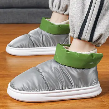 Pantofi pentru Bărbați de Înaltă Top cu Catifea Caldă Păstrarea Bumbac Căptușit Pantofi Casual, Adidasi Național de Moda pentru Tineret Sport Volei