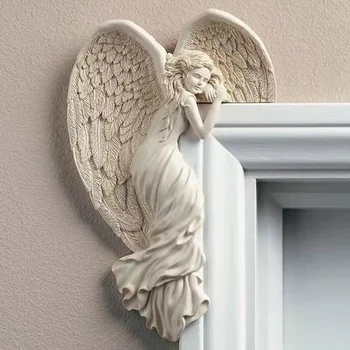 Aripi de înger Acasă Cadou Rasina de Artizanat tocului Ornament Interior și în aer liber, Grădină, Usa Ornament