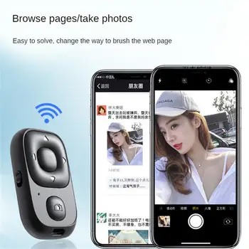 Mini Wireless Selfie cu Telecomanda Bluetooth-compatibil Butonul de Eliberare a Declanșatorului Telefon cu Camera Self-timer Pagina de Cotitură Controller