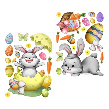 1 Set Static De Paști Fereastra Autocolant Easter Egg Bunny Fereastra Agăța Favoarea Partidului De Paști Fereastra Autocolant