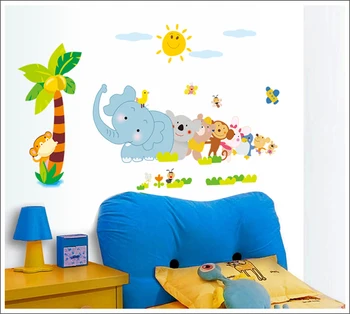 Culoare autocolante Mici Animale tapet autocolant de uz Casnic podoabă autocolante de perete Decorat dormitorul copilului NE013