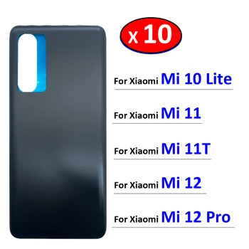 10buc/Lot, Sticla Spate Capacul din Spate Pentru Xiaomi Mi 11T / 11 Km / Km 12 Pro / Km 10 Lite Ușa Carcasa Capac Spate Baterie
