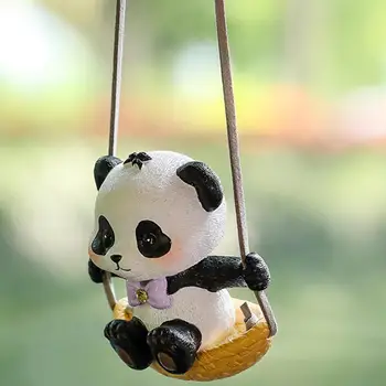 YOUZI Swinging Panda Masina de Agatat Ornament Auto Oglinda retrovizoare Pandantiv Pentru Interior Auto Auto Ornamente Decor, Accesorii