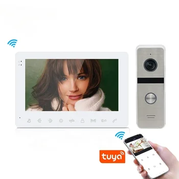 Bcomtech Wireless Wifi Smart Video IP Ușa Telefon, Interfon Usa Intrare de 7 Inch cu 4 cu Fir 