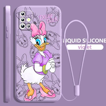 Disney Daisy Duck Pentru Samsung Galaxy A71 A51 A81 A91 A31 A41 A21S A11 A01 A50 A30 A20S Lichid Frânghie Moale Caz de Telefon Coque Capa