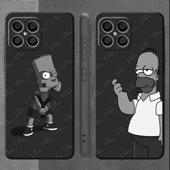 The Simpsons Homer Caz Pentru Huawei Honor X8 X8a 90 Lite X9a 8X 70 X7 50 P30 Pro P40 20 X6 X6a Magic5 Magic4 Telefon Moale Capac Sac