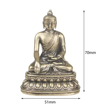 Cupru Statuie a lui Buddha Acasă Decoratiuni Desktop Ornamente Religioase Iluminare pentru Intrarea rampei ce ducea spre Templu Living Showpiece Birou