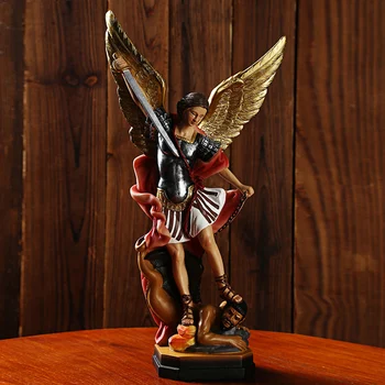 Arhanghelul Statuie Religioase Înger Și Diavol Rășină Figurina Acasă Decoratiuni De Gradina Ornament Catolică Desktop Decor