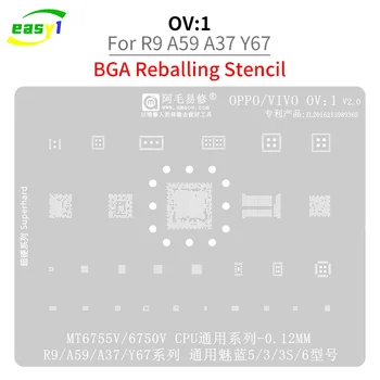 Amaoe VO1 BGA Reballing Șablon Șablon Pentru Oppo Vivo R9/A59/A37/Y67 MT6755V/MT6750V CPU EMMC PUTERE de Lipire Staniu Plantare Net