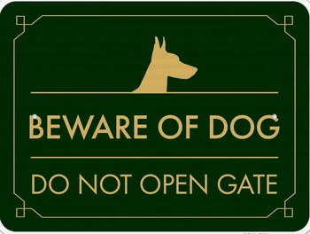 Semne de avertizare Noutate Tablă de Metal Semn Feriți-vă de Câine Nu se Deschide Poarta Semn Home Decor Decor de Perete Cadou Gradina Curte de Imprimare Placa