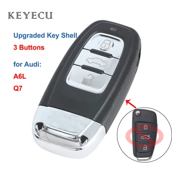 Înlocuirea Modernizate Smart Key Remote Shell Caz Acoperire 3 Butoane pentru Audi A6L Q7