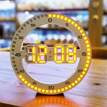 Roata Ferris Ceas Cu Alarma Electronic Al Doilea Lumină Ceas Digital Cu Ecran Mare De Afișare Electronic Ceas De Perete