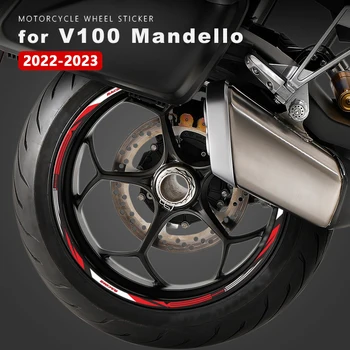 Motocicleta Roata Autocolant rezistent la apa Rim Decal Dungă 17 Inci Decalcomanii pentru Moto Guzzi V100 Mandello S Accesorii 2022 2023 Piese