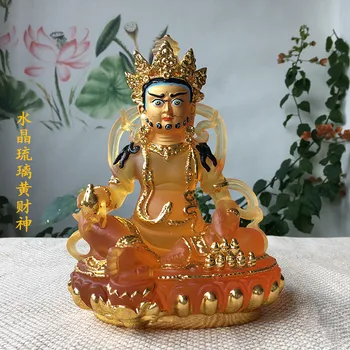 Huang Caishen, un Tibetan ezoterice sectă, de mana aurit imitație de mare de sticlă, Cangbala Caishen Dharma Protector Bodhisattva