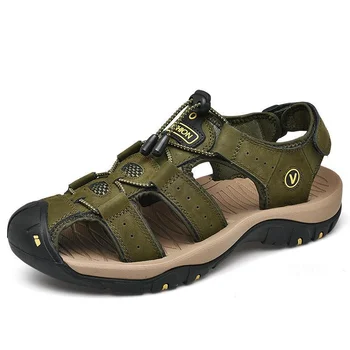 Vara Pantofi pentru Bărbați în aer liber Pantofi de Plaja si de Mari Dimensiuni Moda Respirabil Sandale Curea Elastica Fund Gros rezistent la Uzura Sandale