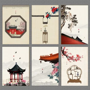 Chineză Stil Peisaj Tablouri Canvas Postere si Printuri de Arta de Perete Poze HD Pentru Living Home Decor Fara rama Cadouri