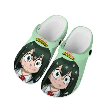 Asui Tsuyu Anime Manga Eroul Meu Mediul Academic Acasă Saboți De Apă Personalizat Pantofi Barbati Femei Adolescent De Pantofi Grădină Bloca Plaja Gaura Papuci