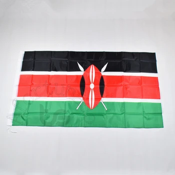 Kenya 90*150cm steagul Kenyan Banner 3x5 Picior steag național pentru a satisface,de Paradă,de partid.Agățat,decor