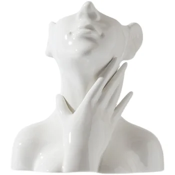 HXL Body Art Vaza Ceramica Decor Caracter Minimalist Modern Față Living Aranjament de Flori