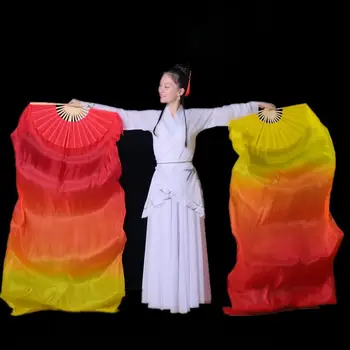 150cm Lungime Dna Dansul din Buric Fan Gradient de Culoare Lung Fanii Practică Dansatoare Recuzită Fan Mătase Chinezească de Dans Imitație Fan Vinde Fierbinte
