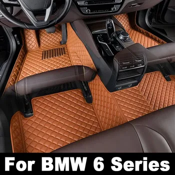 Auto Covorase Pentru BMW Seria 6 F06 2012~2018 Durabil Covoare de Protecție Pad Mat Covor din Piele de Lux Accesorii Auto 640i 640d