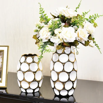 Moderne de lux lumina vaza living aranjament floral creativ European ceramice, flori uscate, decoratiuni florale de simulare